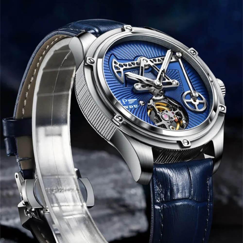 PINDU Miyata 8215 Mechanical Watch: Sapphire Mirror, Waterproof, Luminous, Oil Well Business Men Wristwatch